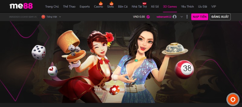 Sảnh 3D Game Kubet nét