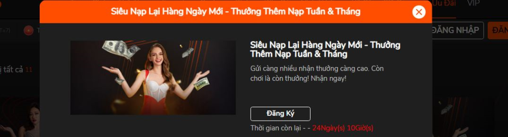 Sự kiện khuyến mãi nạp lại tại Kubet nét