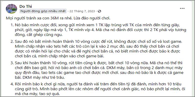 Chiêu trò cũ của 36M